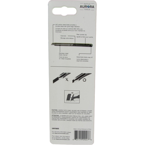 9mm Standard-Duty Knife, Stainless Steel, Plastic Handle NRZ Safety Inc.