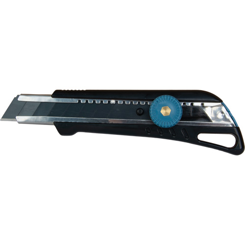 Couteau professionnel de 18 mm avec verrouillage &agrave; cliquet, Acier inoxydable, Robuste, Prise en Plastique NRZ Safety Inc.