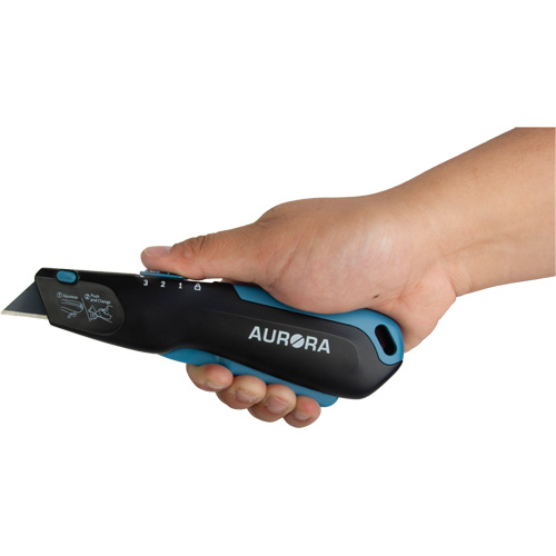 Retractable Safety Knife , Stainless Steel, Heavy-Duty, Plastic/Aluminum Handle NRZ Safety Inc.