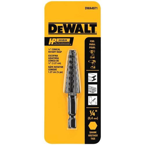 High Performance 1/2" Conical Rotary Rasp with 1/4" Hex Shank NRZ Safety Inc.