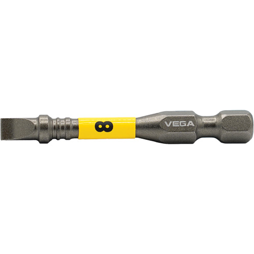 Impactech&reg; Power Bit, Slot, 8F-10R Tip, 1/4" Drive Size, 2" Length NRZ Safety Inc.