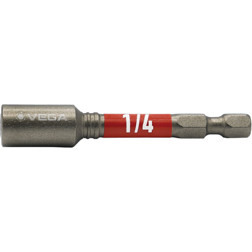 Impactech&reg; Nut Driver, 1/4" Tip, 1/4" Drive, 2-9/16" L, Magnetic NRZ Safety Inc.
