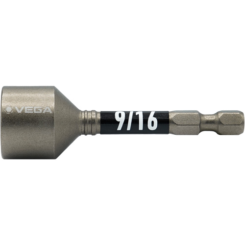 Impactech&reg; Nut Driver, 9/16" Tip, 1/4" Drive, 2-9/16" L, Magnetic NRZ Safety Inc.