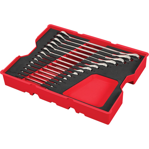 SAE Wrench Set with Tray for PACKOUT Drawers, Ratcheting Combination, 15 Pieces, Imperial NRZ Safety Inc.