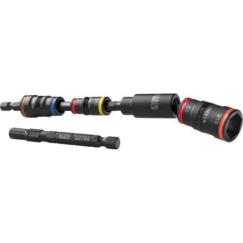 Impact Flip Socket Set With Swivel Adapter, Hex, 1/4" Drive, 6 Pcs NRZ Safety Inc.