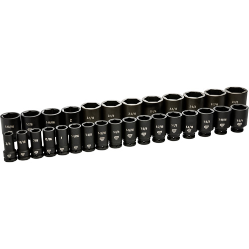 Jeu de douilles SAE &agrave; 6 pans, 29 Mcx, Chocs, Prise de 3/4", Profond NRZ Safety Inc.