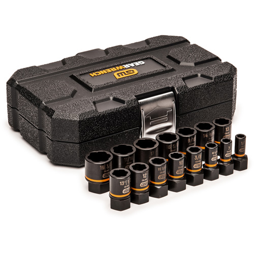 Bolt Biter Extraction Socket Set, 15 Pcs, Impact, 1/4"/3/8" Drive Size NRZ Safety Inc.
