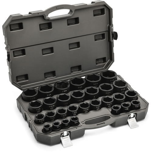 Jeu de douilles SAE &agrave; 6 pans, 29 Mcx, Chocs, Prise de 3/4" NRZ Safety Inc.