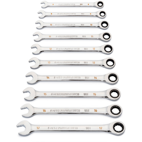 90-Tooth 12 Point Wrench Set, Ratcheting Combination, 12 Pieces, Metric NRZ Safety Inc.