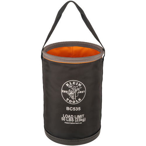 Seau utilitaire droit, 17" lo x 12" la x 4" h, Nylon, Noir/Gris/Orange NRZ Safety Inc.