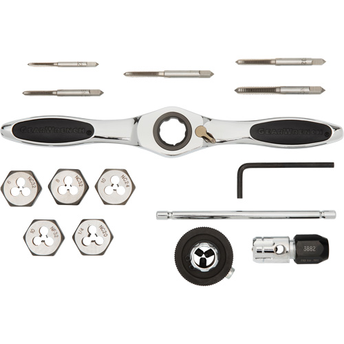 Jeu de tarauds et fili&egrave;res SAE &agrave; cliquet, 15 Morcea NRZ Safety Inc.