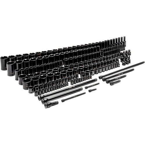 6-Point SAE/Metric Master Socket Set, 209 Pcs, Impact, Deep NRZ Safety Inc.