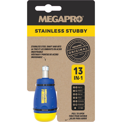 Tournevis court 13-en-1, 4-1/2" lo, Prise Plastique NRZ Safety Inc.