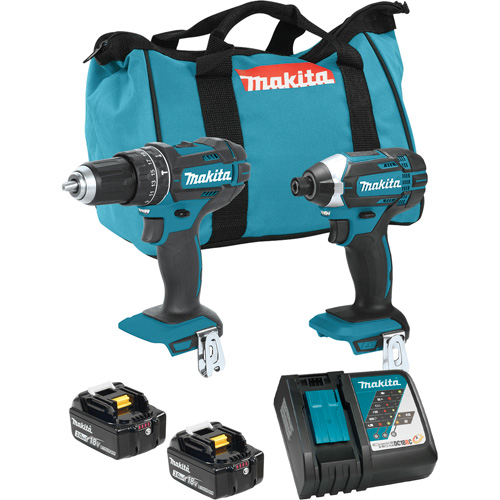 LXT Cordless Impact Driver & Hammer Drill/Driver Combo Kit, Lithium-Ion, 18 V NRZ Safety Inc.