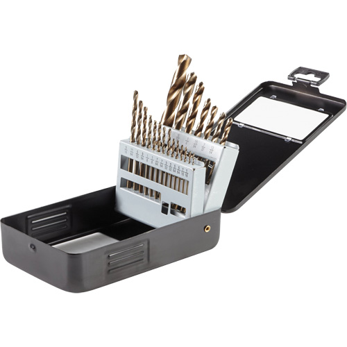 Gold Oxide Drill Bit Set, 21 Pieces, High Speed Steel NRZ Safety Inc.
