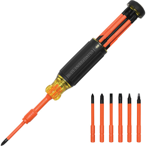 6-in-1 Insulated Auto-Lock Screwdriver, 9-1/2" L, Cushion Grip Handle NRZ Safety Inc.