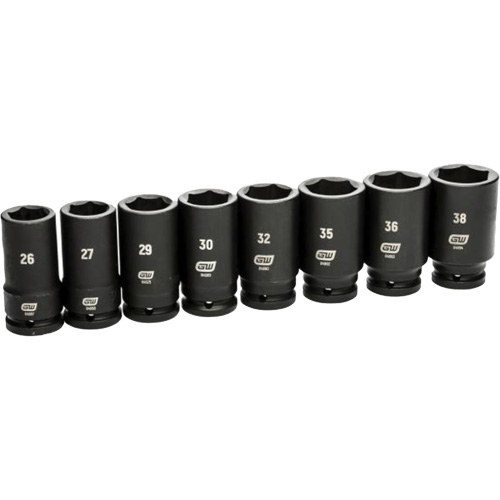 Jeu de douilles SAE &agrave; 6 pans, 8 Mcx, Chocs, Prise de 3/4", Profond NRZ Safety Inc.