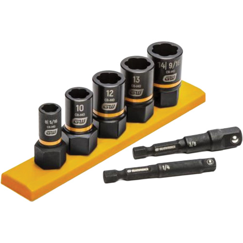 Metric Bolt Biter Extraction Socket Set, 7 Pcs, Impact, 1/4"/3/8" Drive Size NRZ Safety Inc.