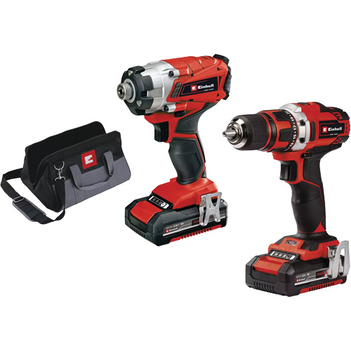 Cordless 1/2” Drill/Driver & 1/4” Impact Kit, Lithium-Ion, 18 V NRZ Safety Inc.