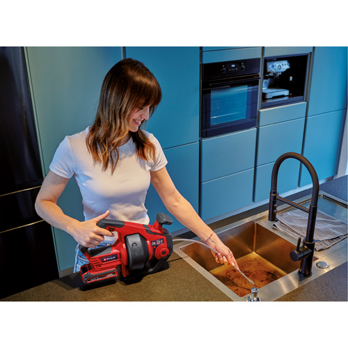 TE-DA 18/760 Li 18V Cordless Drain Auger (Tool Only), Powered, 25' Cable Length, 1/4" Cable Diameter NRZ Safety Inc.
