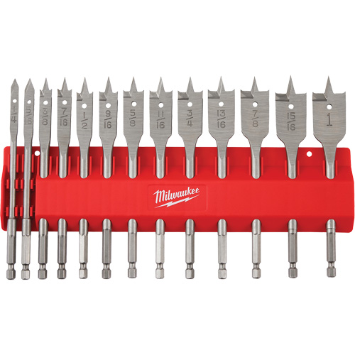 Ensemble de m&egrave;ches plates, 13 morceaux, Acier &agrave; haute teneur en carbone NRZ Safety Inc.