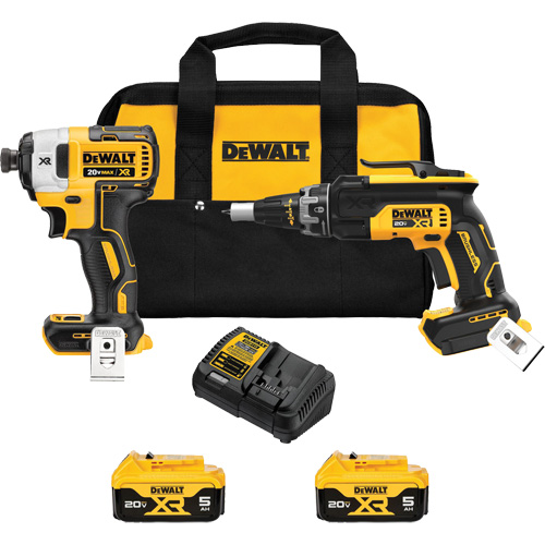 MAX Brushless Cordless Drywall Screw Gun & Impact Driver Kit, 20 V NRZ Safety Inc.