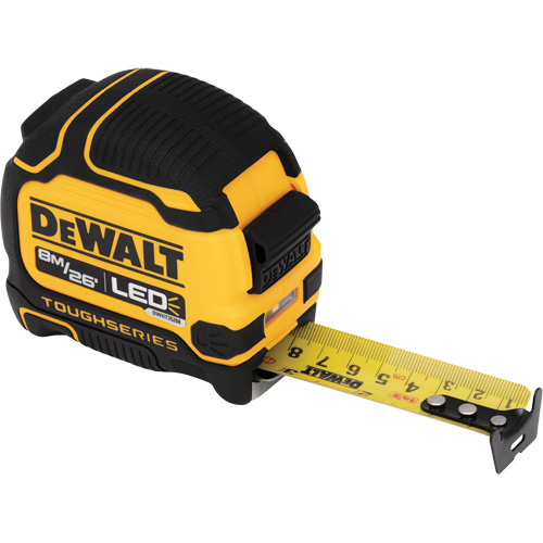 Ruban &agrave; mesurer TOUGHSERIES &agrave; lampe, 26'/8 m, Marques de goujon Imp&eacute;rial & m&eacute;trique NRZ Safety Inc.