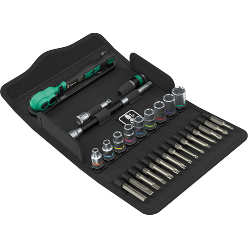 Jeu de cl&eacute; &agrave; cliquet SA 15 Zyklop Comfort avec levier dinversion, 28 Mcx, Prise de 1/4" NRZ Safety Inc.