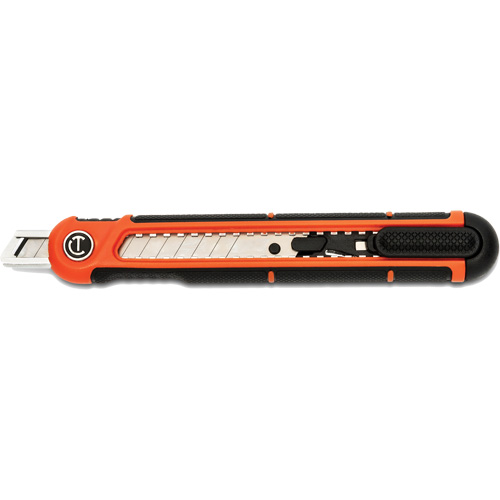Couteau r&eacute;tractable &agrave; lame cassable de 9 mm, Acier, Prise en Plastique NRZ Safety Inc.