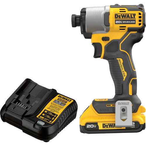 Brushless Cordless Impact Driver Kit, 1/4", 1700 in-lbs Max. Torque, 20 V, Lithium-Ion NRZ Safety Inc.