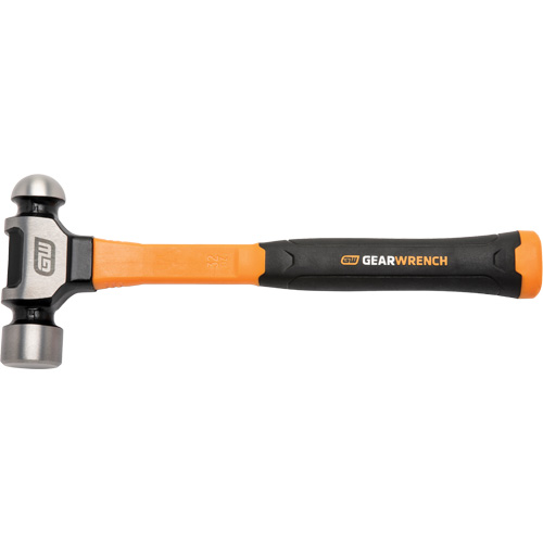 Marteau &agrave; panne ronde, Poids de la t&ecirc;te 32 oz, Face Ordinaire/Poli, Prise Fibre de verre NRZ Safety Inc.
