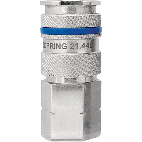 Raccord industriel rapide QUIKSILVER, Laiton nickel&eacute;, 1/4", NPT femelle, 435 PSI NRZ Safety Inc.