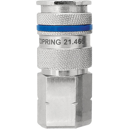 Raccord industriel rapide QUIKSILVER, Laiton nickel&eacute;, 3/8", NPT femelle, 435 PSI NRZ Safety Inc.