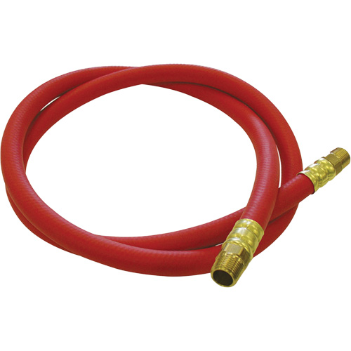Hose Reel Connecting Hose, Air, EPDM Rubber, 1/2" dia. x 5', 300 psi, 1/2 NPT NRZ Safety Inc.