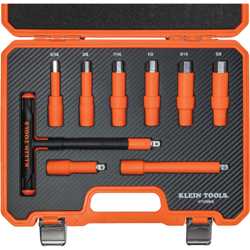Insulated T-Handle & Hex Bit Set with Case, 1000 V, 9 Pcs NRZ Safety Inc.