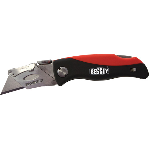 Couteau utilitaire pliant, 2-3/8" lame, poign&eacute;e en Plastique/Coussin&eacute;e NRZ Safety Inc.