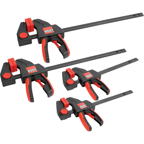 Ensemble de serre-joints &agrave; g&acirc;chette, moyen et grand formats (4 pi&egrave;ces), 12" (304,8 mm)/6" (152,4 mm) NRZ Safety Inc.