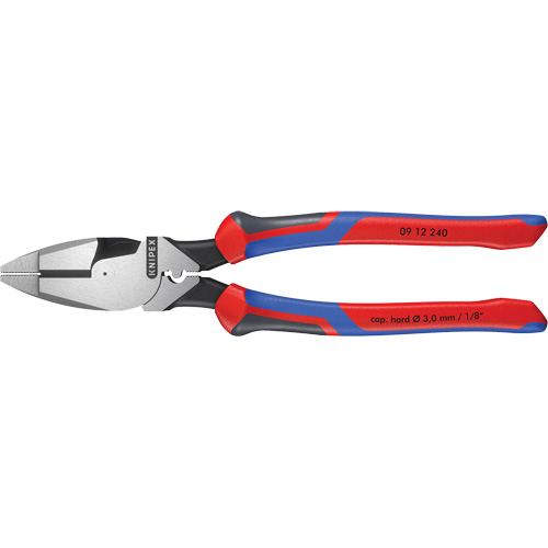 High Leverage Lineman's Pliers New England with Fish Tape Puller, Crimper & KNIPEXTEND Handle NRZ Safety Inc.