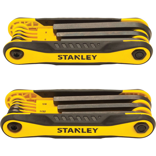Jeux de cl&eacute;s hexagonales repliables durables de 2 morceaux, 8 mcx, M&eacute;trique & imp&eacute;rial NRZ Safety Inc.