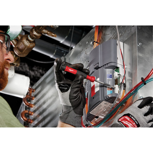 4-in-1 Precision 1/4" Drive Multi-Bit Screwdriver, 5-3/4" L, Cushion Grip Handle NRZ Safety Inc.