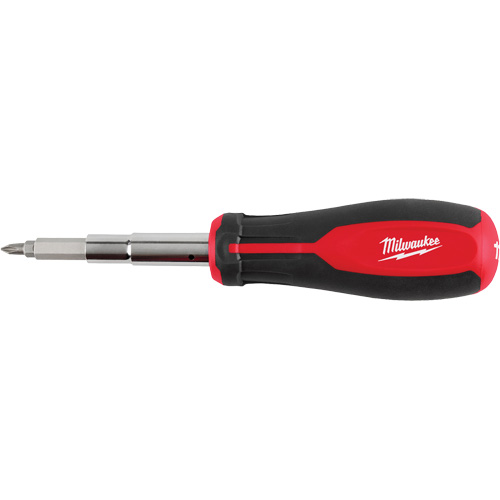 11-in-1 Magnetic 1/4" & 3/8" Drive Multi-Bit Screwdriver, 8" L, Cushion Grip Handle NRZ Safety Inc.