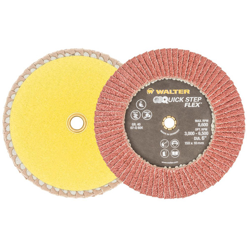 Disque &agrave; lamelles QUICK-STEP FLEX, 6" x Type 29, Grain 40, Oxyde d'aluminium NRZ Safety Inc.