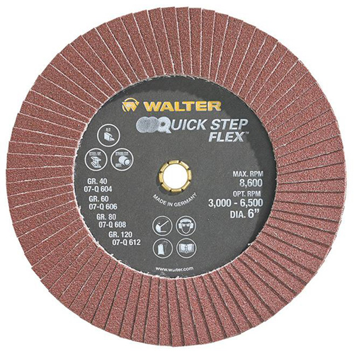 QUICK-STEP FLEX Flap Disc, 6" x Type 29, 80 Grit, Aluminum Oxide NRZ Safety Inc.