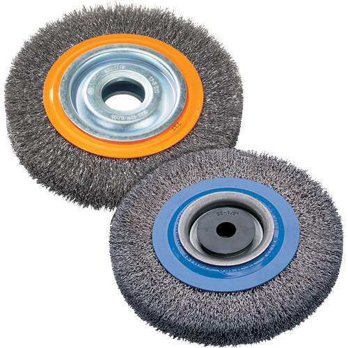 Brosse rotative, 8" dia., Fils 0,118", Arbre 1-1/4" NRZ Safety Inc.