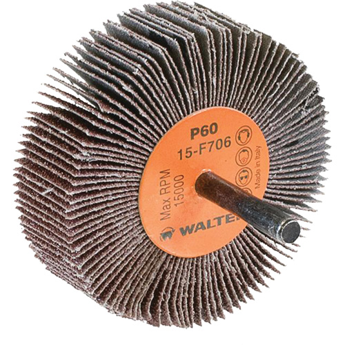 Flap Wheels-Coolcut Flap Wheels, Aluminum Oxide, 60 Grit, 3" x 1" x 1/4" NRZ Safety Inc.