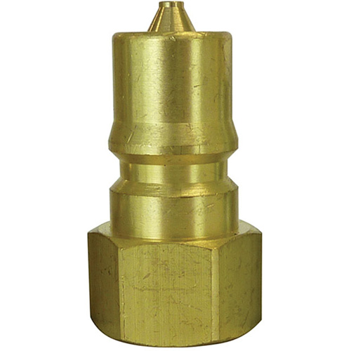 Hydraulic Quick Coupler Plug, 1/4" Dia., Brass NRZ Safety Inc.