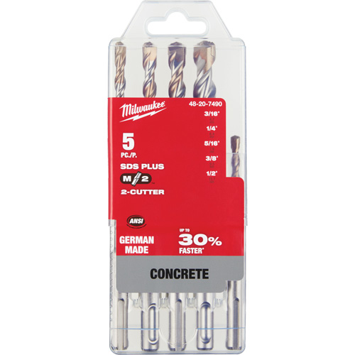 Jeu de forets pour marteau perforateur M/2 SDS-Plus, 5 morceaux, Carbure NRZ Safety Inc.