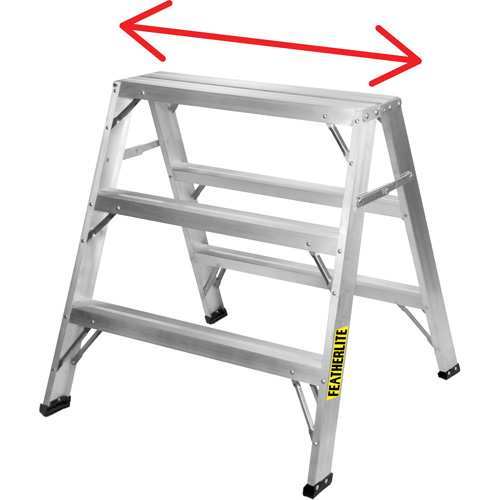 Industrial-Duty Sawhorse, 2' H x 31.9375" W x 23.50" D, 300 lbs. Capacity, Aluminum NRZ Safety Inc.
