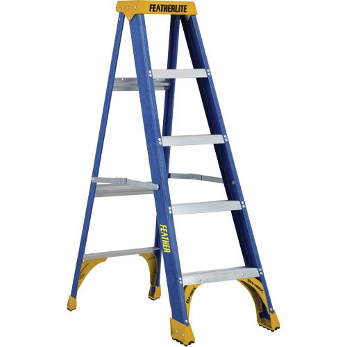 Industrial Duty Stepladders (6300 Series), 5', Fibreglass, 250 lbs. Capacity, Type 1 NRZ Safety Inc.