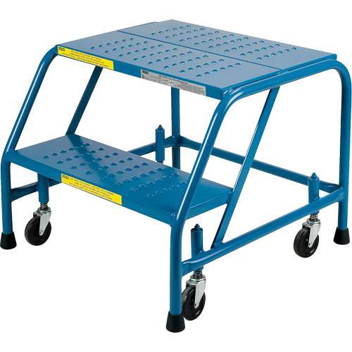 Escabeau roulant, 2 marches, Largeur de la marche 18", Hauteur de la plateforme 19", Acier NRZ Safety Inc.